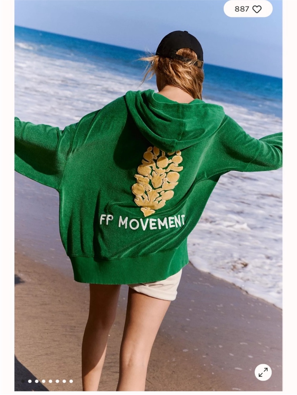 Free people FP Movement Sprint To The Finish Terry Zip-up OVERSIZED LARGE